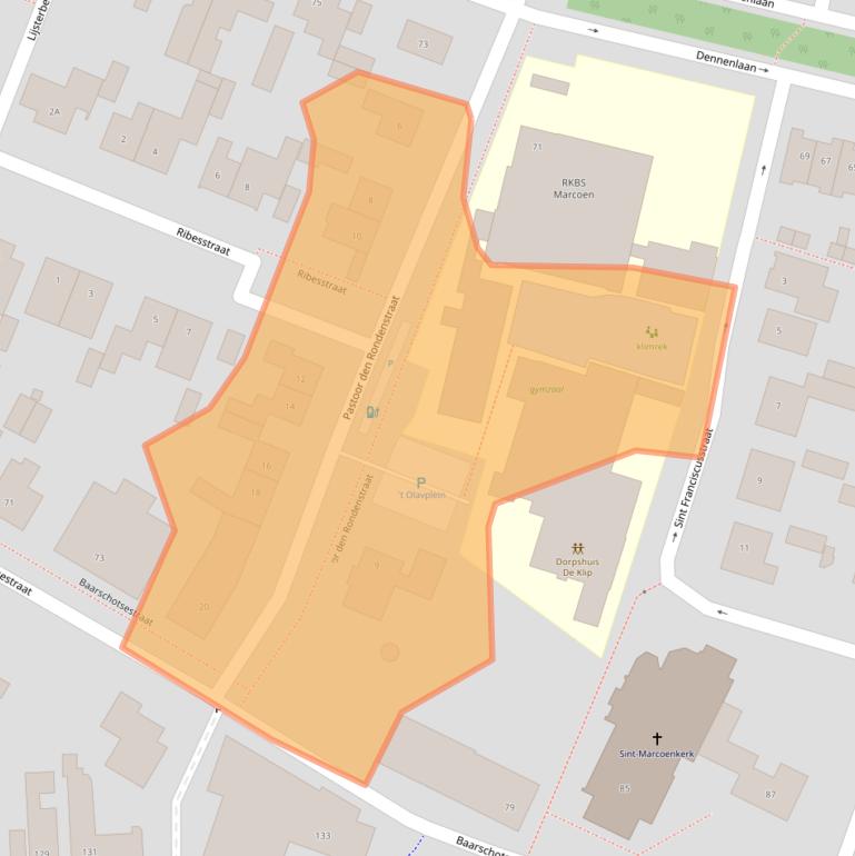 Kaart van postcodegebied 4849BG.