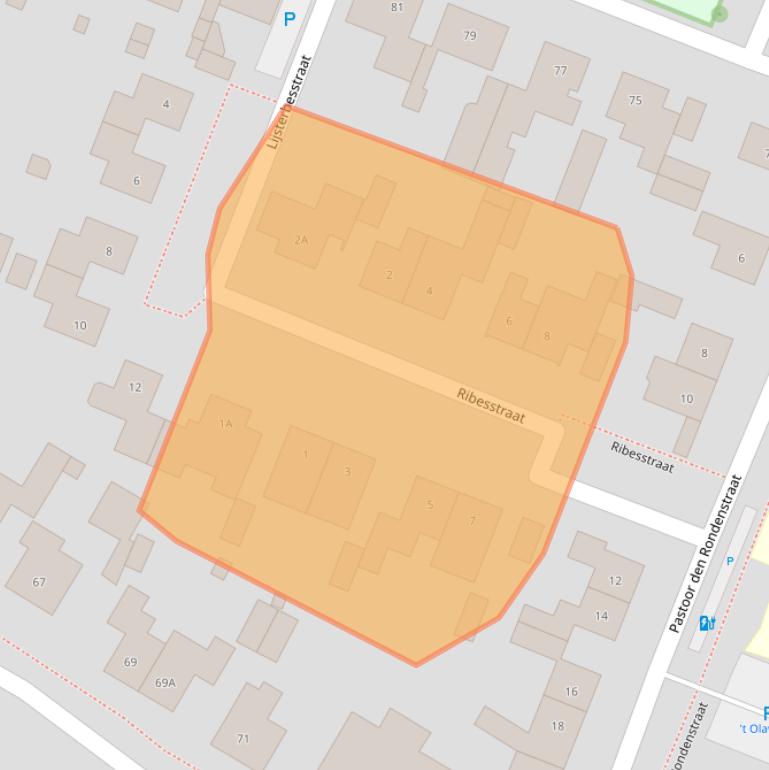 Kaart van postcodegebied 4849BH.