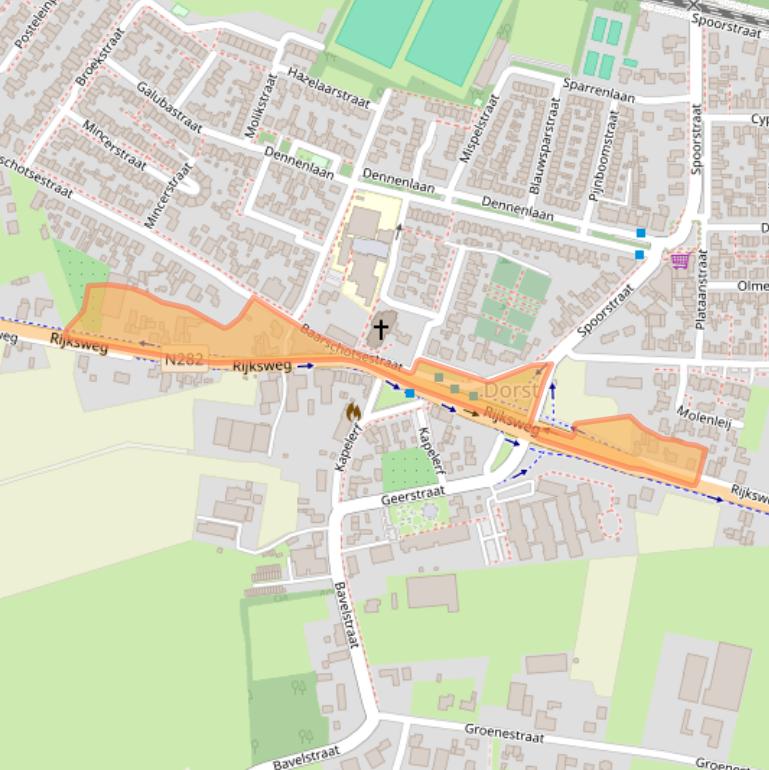 Kaart van postcodegebied 4849BN.
