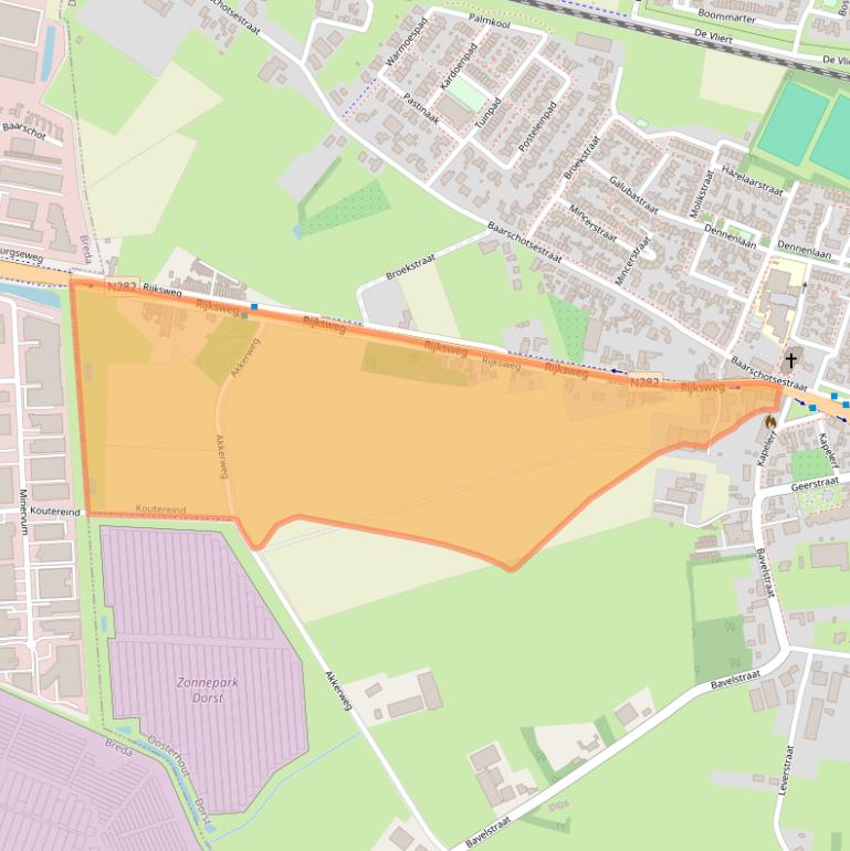 Kaart van postcodegebied 4849BR.