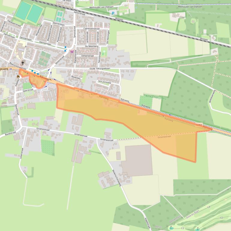 Kaart van postcodegebied 4849BS.