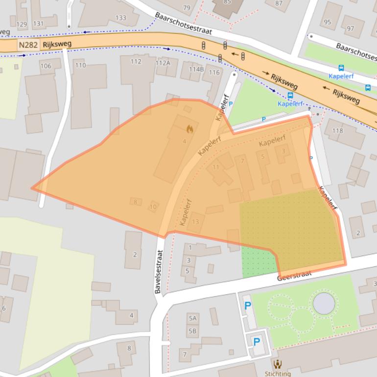 Kaart van postcodegebied 4849BZ.