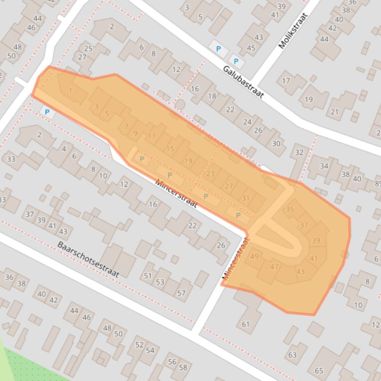 Kaart van postcodegebied 4849CB.