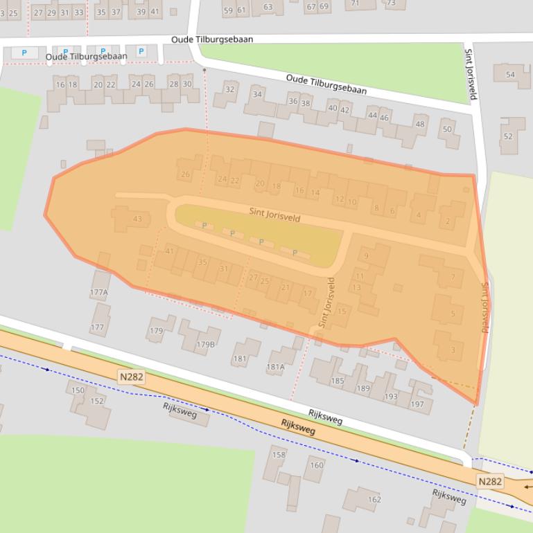 Kaart van postcodegebied 4849CK.