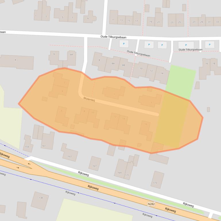 Kaart van postcodegebied 4849CL.