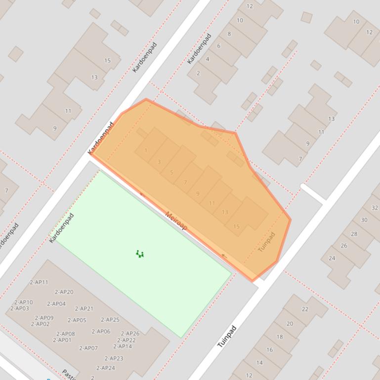 Kaart van postcodegebied 4849CW.