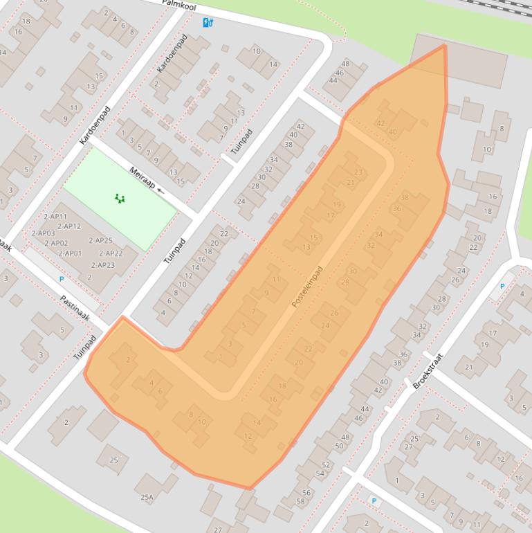 Kaart van postcodegebied 4849CX.