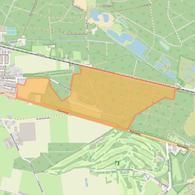 Kaart van postcodegebied 4849PK.