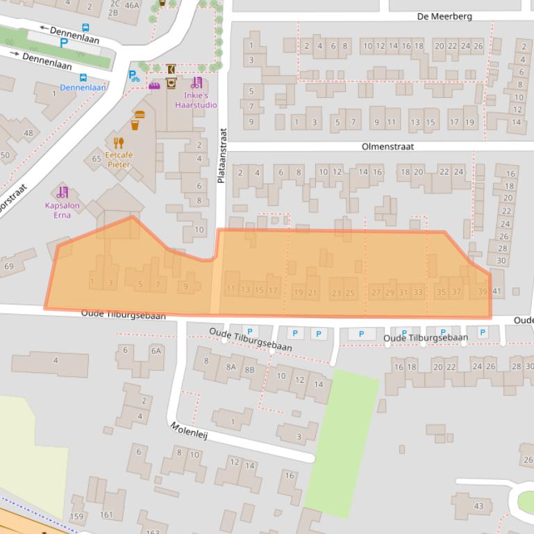 Kaart van postcodegebied 4849PL.