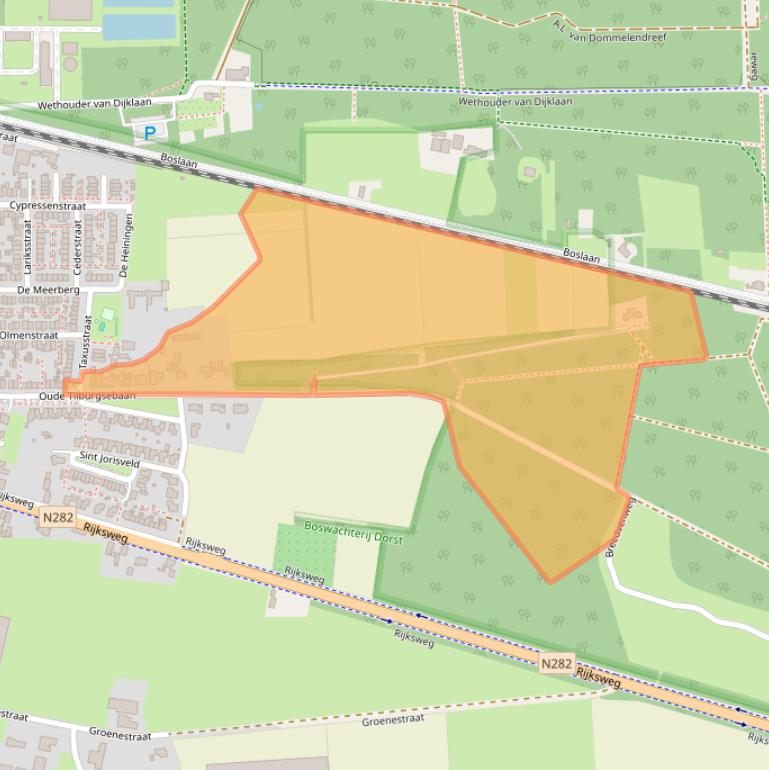 Kaart van postcodegebied 4849PM.