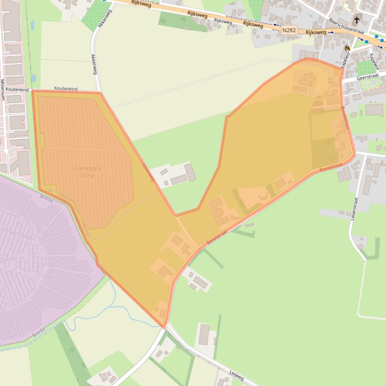 Kaart van postcodegebied 4849PS.