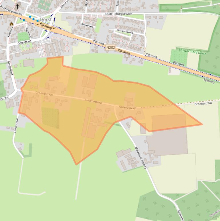 Kaart van postcodegebied 4849PT.