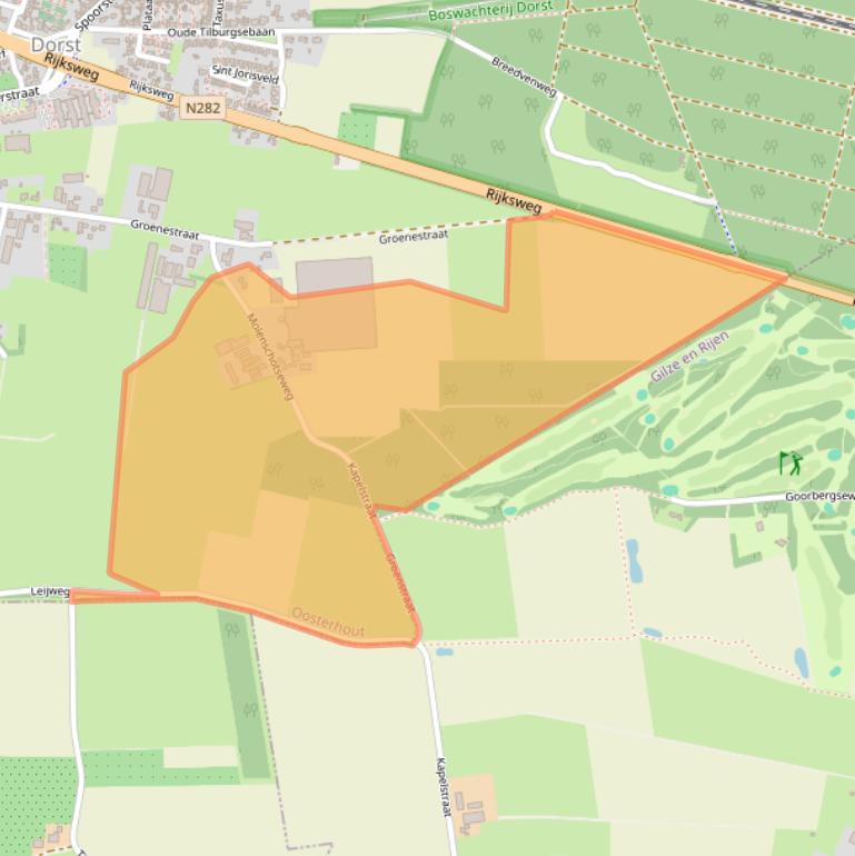 Kaart van postcodegebied 4849PW.