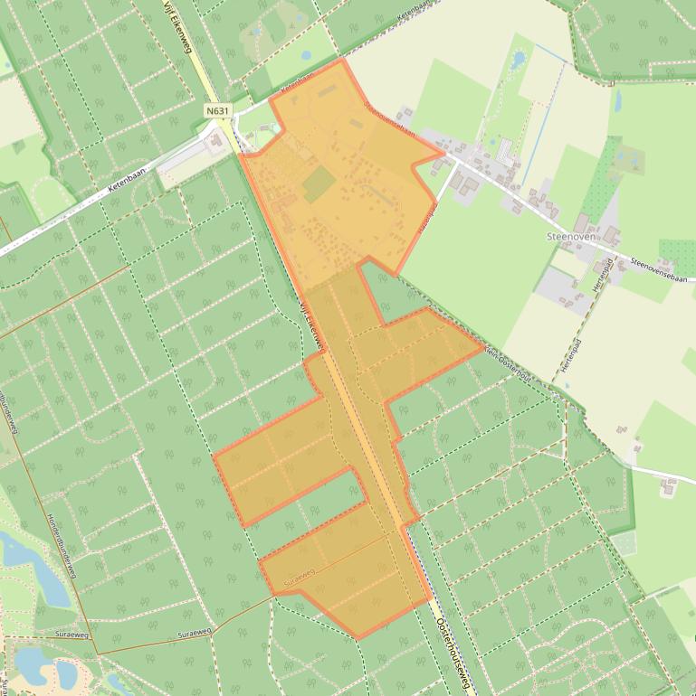 Kaart van postcodegebied 4849PX.