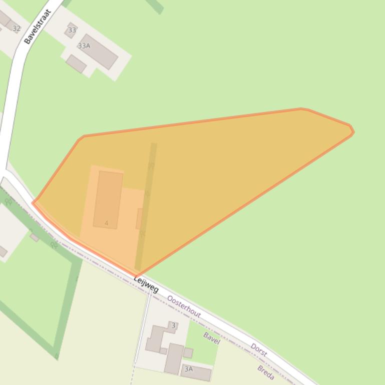 Kaart van postcodegebied 4849PZ.