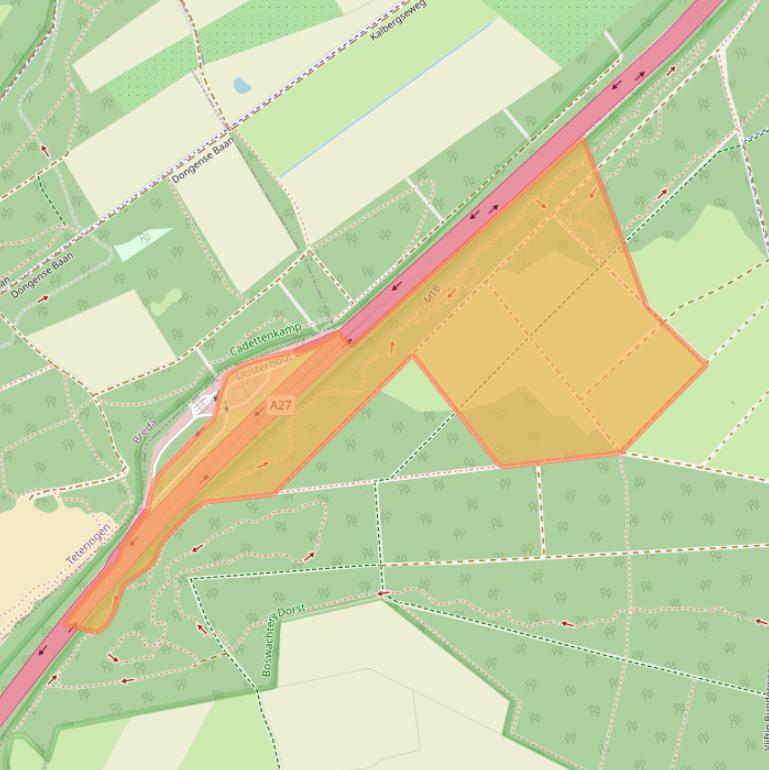Kaart van postcodegebied 4849RK.