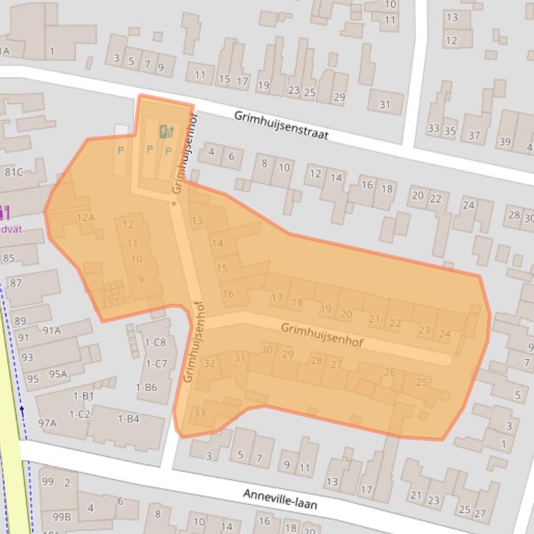 Kaart van postcodegebied 4851AS.