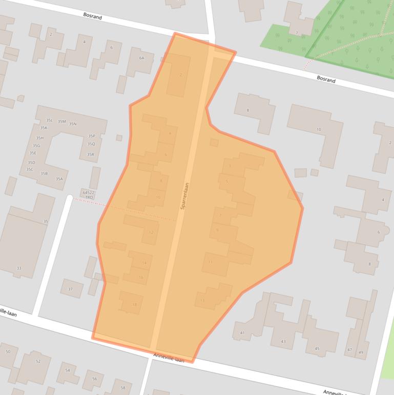Kaart van postcodegebied 4851AZ.