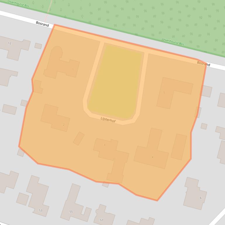 Kaart van postcodegebied 4851BB.