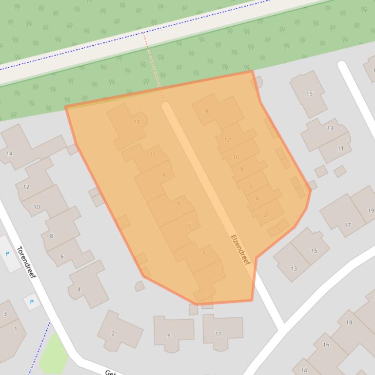 Kaart van postcodegebied 4851BJ.