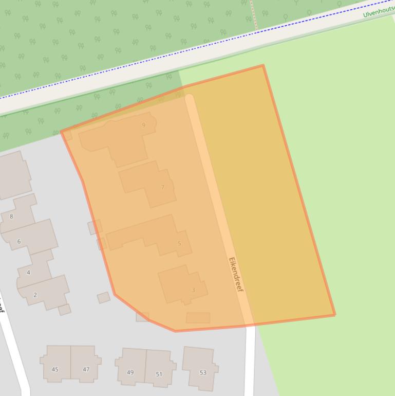 Kaart van postcodegebied 4851BT.