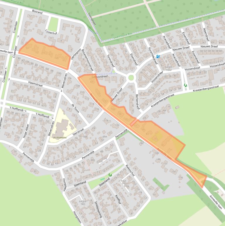 Kaart van postcodegebied 4851CB.