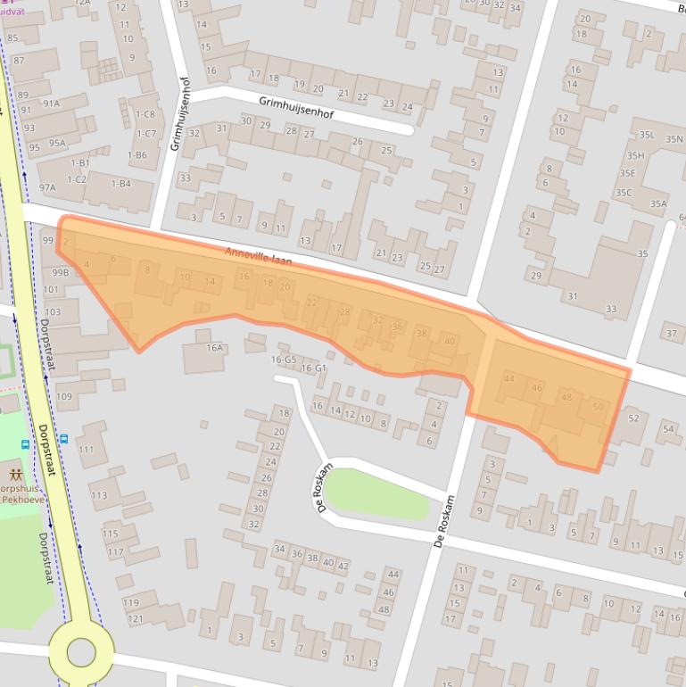 Kaart van postcodegebied 4851CC.