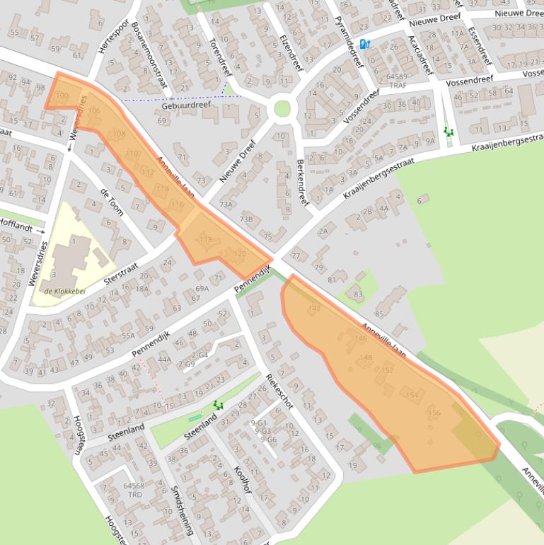 Kaart van postcodegebied 4851CE.