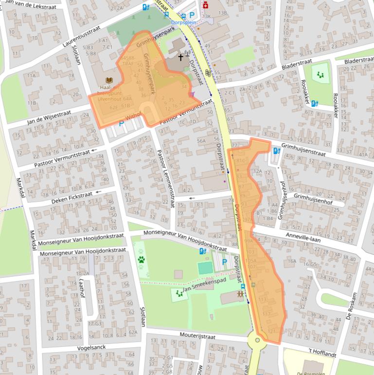 Kaart van postcodegebied 4851CL.