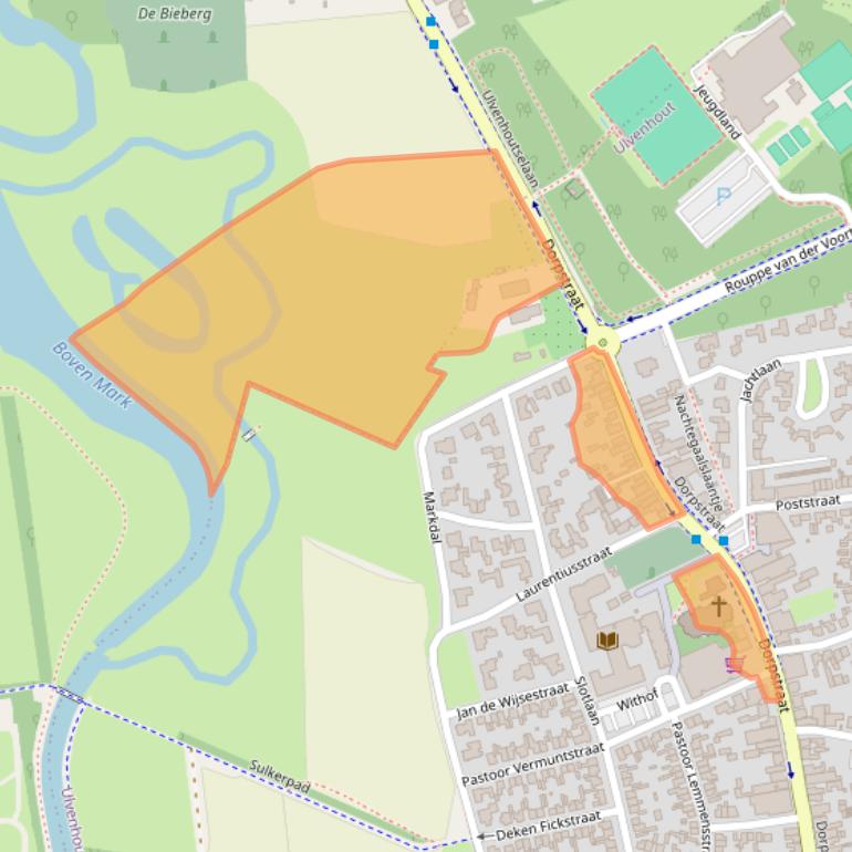 Kaart van postcodegebied 4851CM.