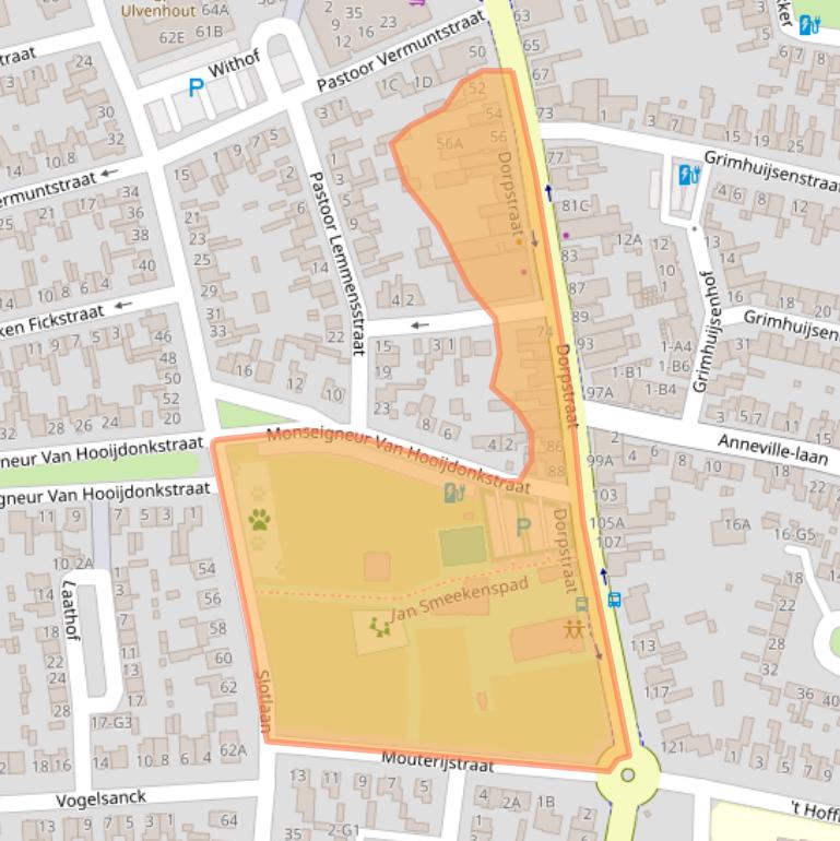 Kaart van postcodegebied 4851CN.