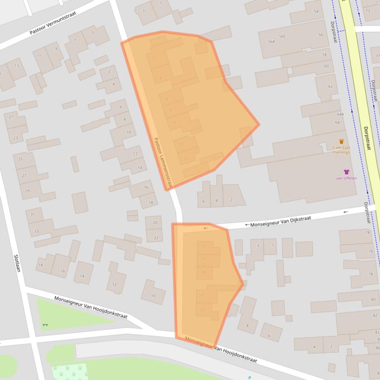 Kaart van postcodegebied 4851CT.