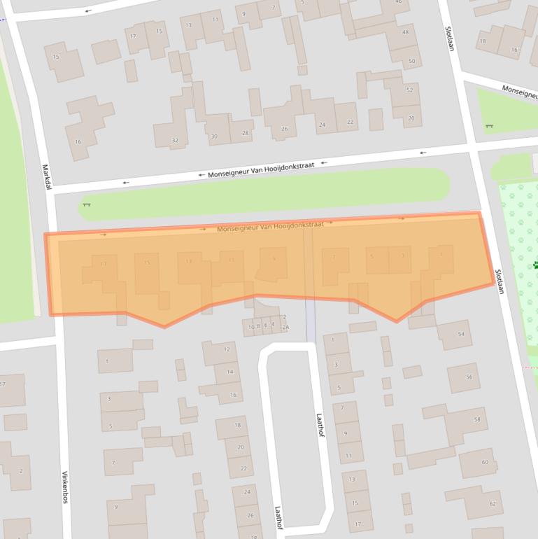 Kaart van postcodegebied 4851CX.