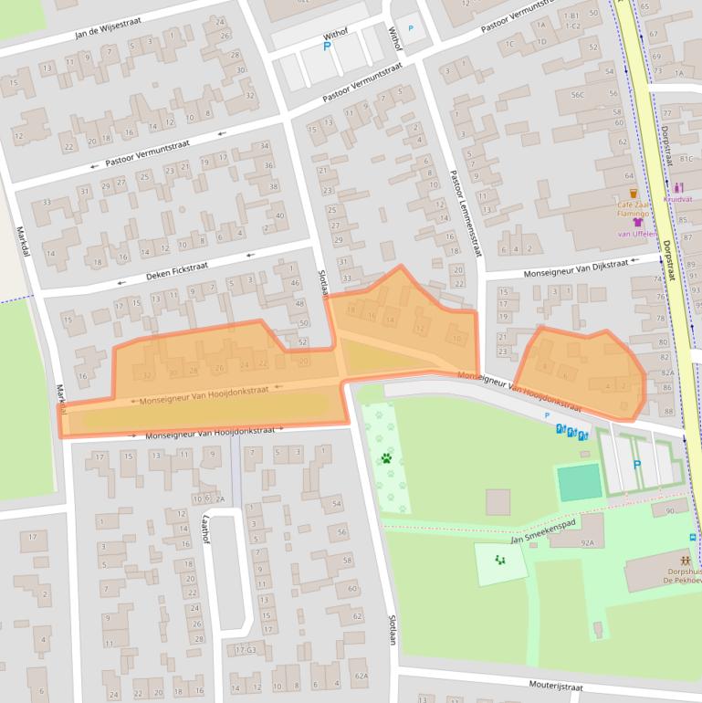 Kaart van postcodegebied 4851CZ.