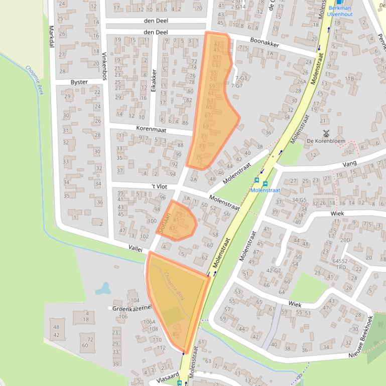 Kaart van postcodegebied 4851EC.