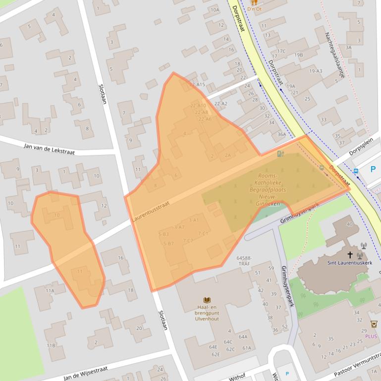 Kaart van postcodegebied 4851EL.