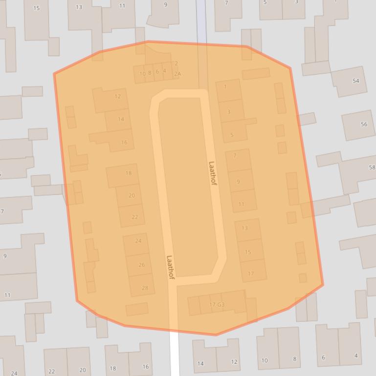 Kaart van postcodegebied 4851ET.