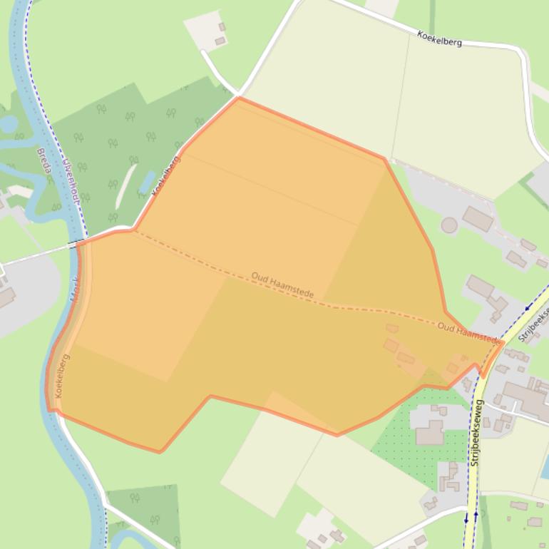 Kaart van postcodegebied 4851PE.