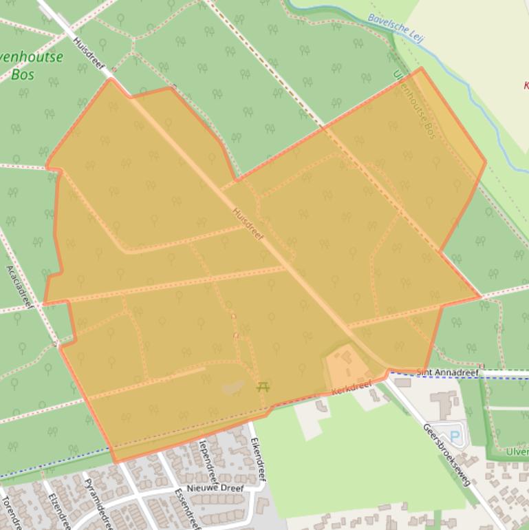 Kaart van postcodegebied 4851RA.