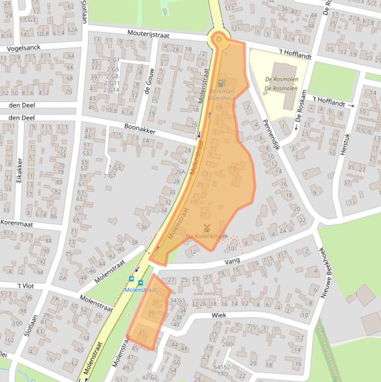 Kaart van postcodegebied 4851SG.