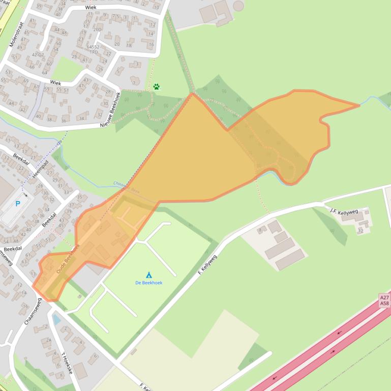 Kaart van postcodegebied 4851SP.