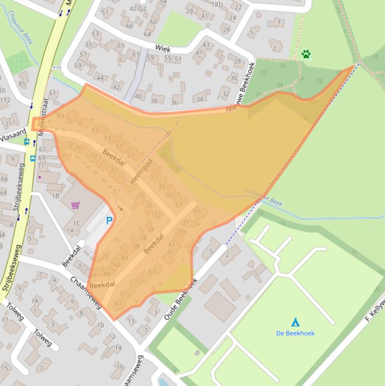 Kaart van postcodegebied 4851SW.