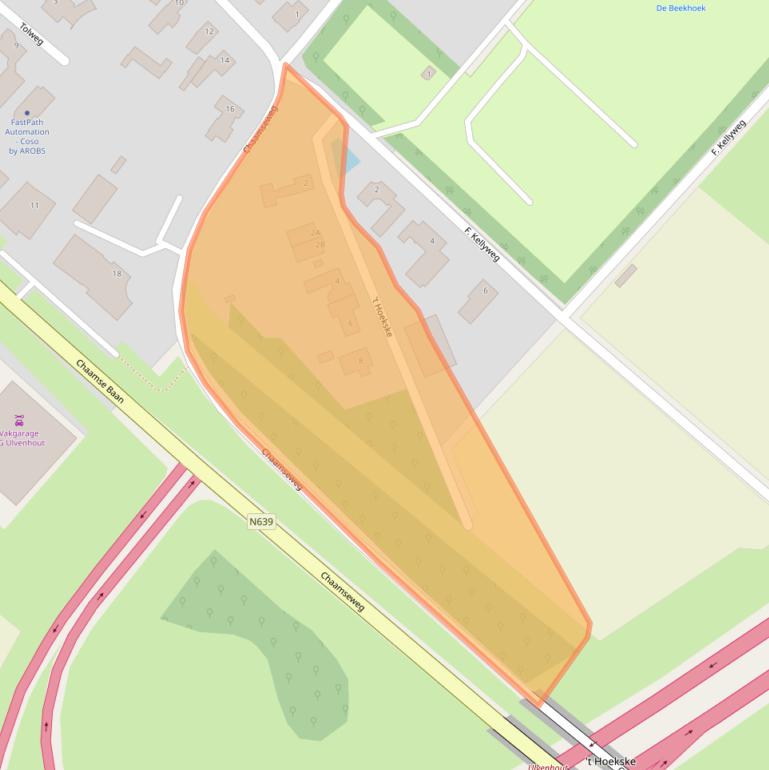 Kaart van postcodegebied 4851SZ.