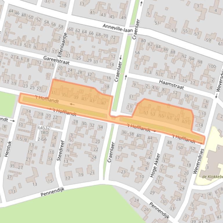 Kaart van postcodegebied 4851TB.