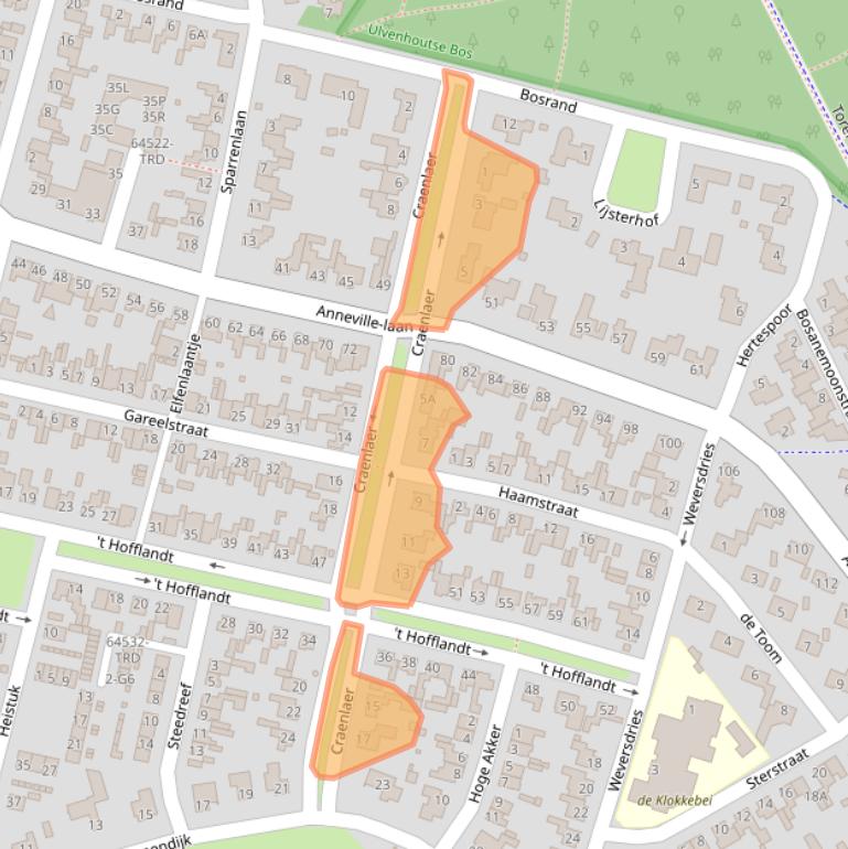 Kaart van postcodegebied 4851TJ.