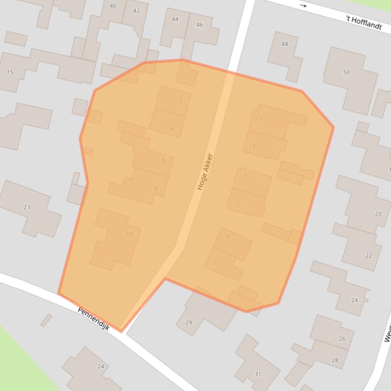 Kaart van postcodegebied 4851VA.