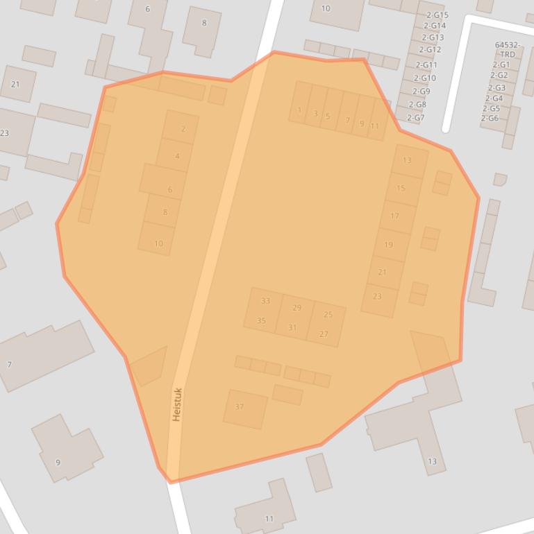 Kaart van postcodegebied 4851VG.