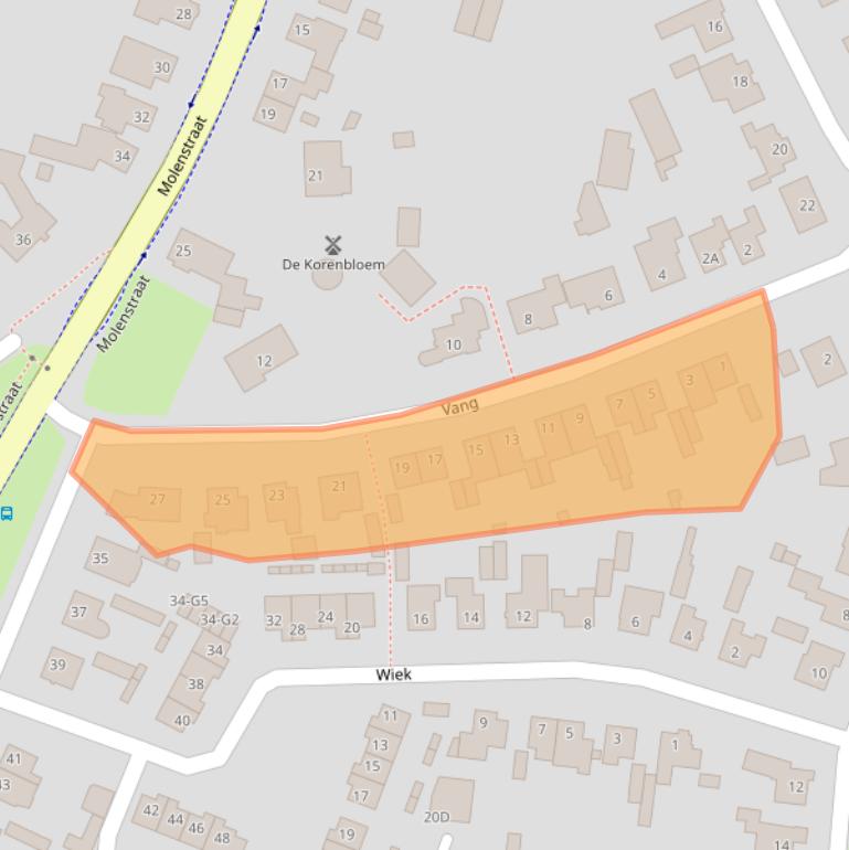 Kaart van postcodegebied 4851VL.