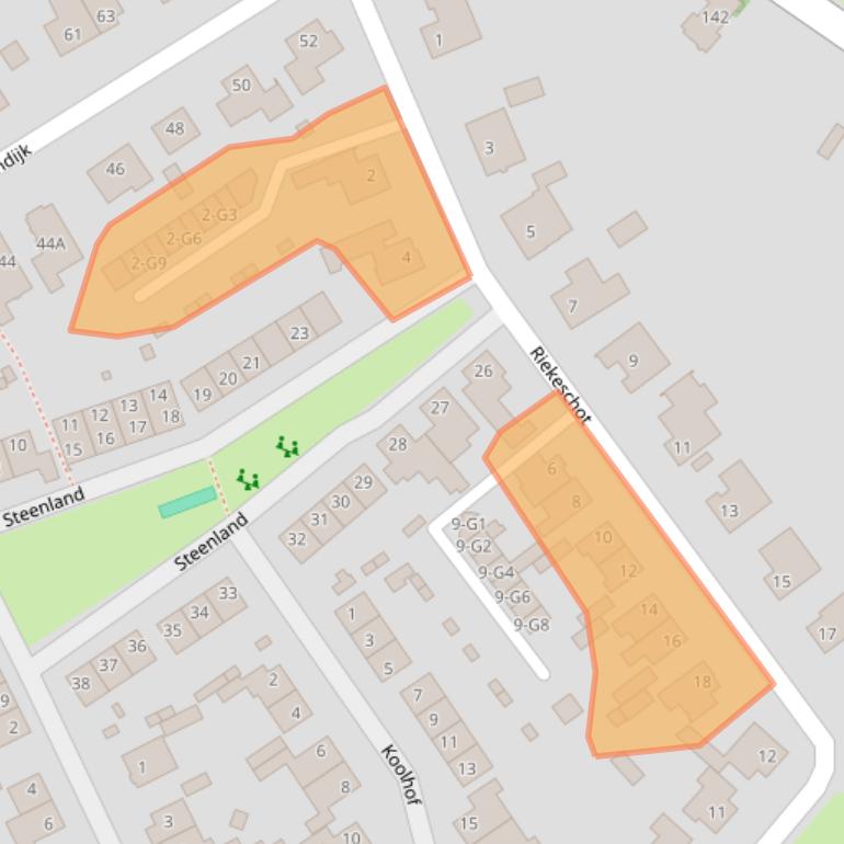 Kaart van postcodegebied 4851WC.