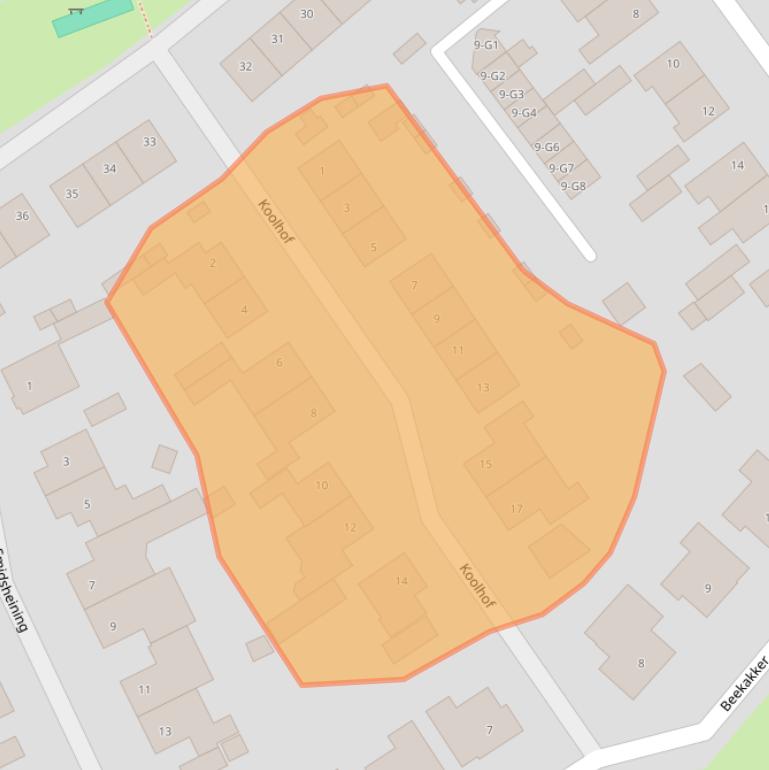 Kaart van postcodegebied 4851WJ.